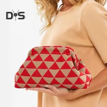 Женский клатч в полоску с принтом, соответствующий цвету в форме клецок, большой емкости, летний пляжный кошелек, сумка для путешествий, свиданий чёрный