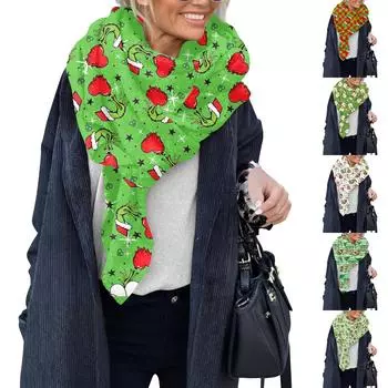 Женский клетчатый шарф, теплый утолщенный трендовый шарф, шаль, накидка One Size армия зеленый