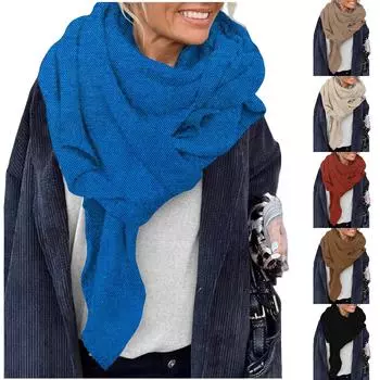 Женский клетчатый шарф, теплый утолщенный трендовый шарф, шаль, накидка One Size коричневый