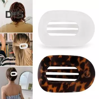 Женский коготь для волос, гибкие зубы, сильная ручка, плоский дизайн, заколка для волос, противоскользящая заколка для надежной фиксации, аксессуар для волос коричневый