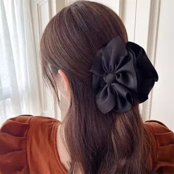 Женский коготь для волос, потрясающий сильный коготь, заколка для волос из мягкой ткани, гладкий край, женский зажим для волос, зажим для волос, аксессуары для волос чёрный