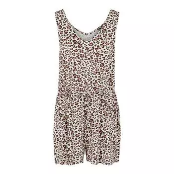 Женский комбинезон pcneora с леопардовым принтом и v-образным вырезом PIECES XS белый