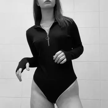 Женский комбинезон с длинными рукавами M/42-44 белый