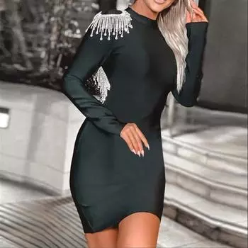 Женский комбинезон с карманом и открытыми плечами и V-образным вырезом без рукавов, комбинезон M чёрный