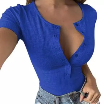 Женский комбинезон с коротким рукавом и глубоким v-образным вырезом на пуговицах, тонкий комбинезон, колготки XL серый