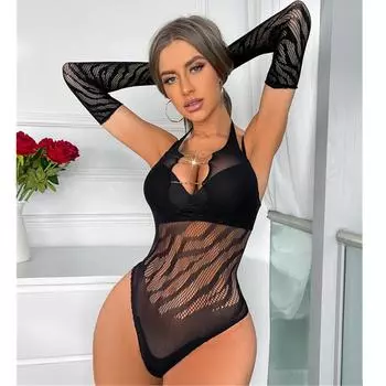 Женский комбинезон в сетку, сексуальный сетчатый ажурный, прозрачный, сетчатая одежда, эротические колготки, нижнее белье, боди, костюм XXS