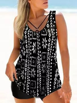 Женский комплект бикини на плоской подошве с принтом, комплект из двух предметов, консервативный купальник с высокой талией, женская летняя пляжная одежда, новый купальник для плавания S зелёный