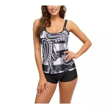 Женский комплект бикини с цветочным принтом, сексуальный купальник, купальник с эффектом пуш-ап, двухсекционный купальник, топ с принтом, купальники XS белый