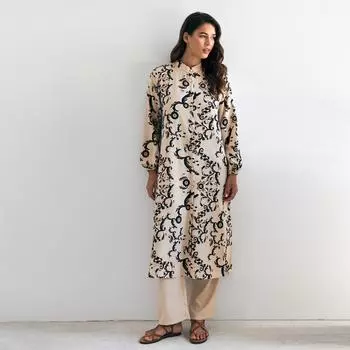 Женский комплект брюк-туники Noble с длинным узором