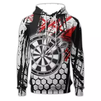 Женский комплект для беременных, 3D-печатная команда по дартсу, мужской свитер с длинными рукавами, свитер с круглым вырезом, мужской свитер с капюшоном S