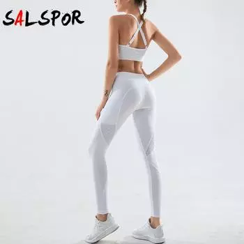 Женский комплект для йоги, спортивные леггинсы для тренировок, бюстгальтер, спортивные костюмы, топ для фитнеса, леггинсы для бега с высокой талией, спортивные комплекты