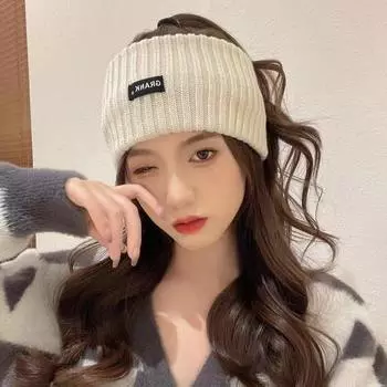 Женский комплект из бархатной шапки и шарфа зима 2024: Утолщенный, ветро- и морозостойкий свитер для езды на велосипеде One Size