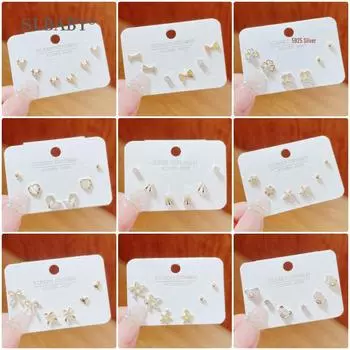 Женский комплект из легких роскошных серег 2025 года: Высококачественное серебро 925 пробы, уникальный дизайн для повседневного ношения