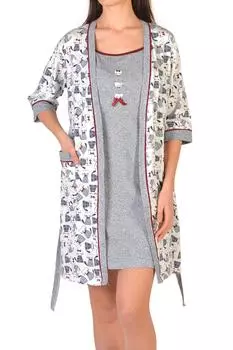 Женский комплект карманных халатов из 2 лайкры