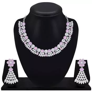 Женский комплект украшений с ожерельем и серьгами