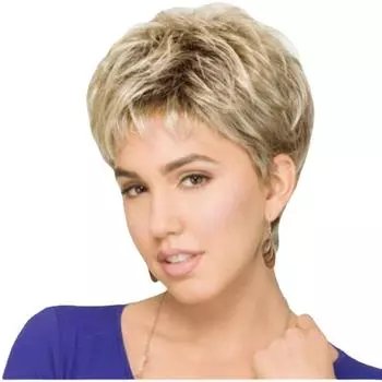 Женский короткий коричневый светлый парик с челкой, синтетический вьющийся парик для женщин, для повседневного использования, косплей, натуральные термостойкие волосы светлый