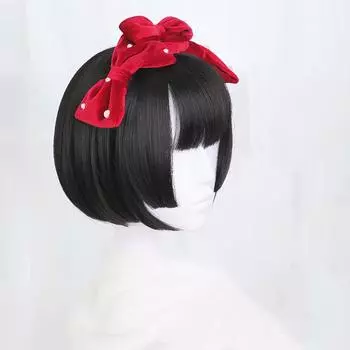 Женский короткий парик «боб» Bybrana с челкой, синтетический парик «боб», черный парик с плечами для повседневного использования для вечеринок