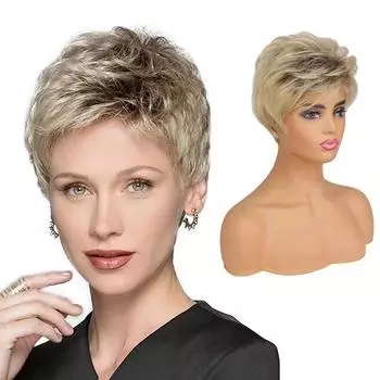 Женский короткий парик с градиентом 6inch бледный золота