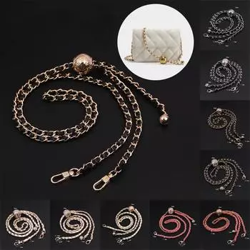 Женский кошелек, аксессуары, цепочка, поясная сумка, детали сумки, золотой шар, цепочка, металлический кошелек, ремень, оборудование 1