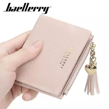 Женский кошелек Baellerry на молнии, модный кошелек из искусственной кожи, GZW 11cm*10cm*1.5cm красный