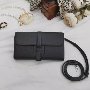 «Женский кошелек большой емкости 2025 года»: Верхний слой коровьей кожи, длинная сумка с узором личи.