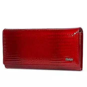 Женский кошелек, длинный кошелек из натуральной кожи с магнитной пряжкой и крокодиловым узором, кошелек-клатч красный