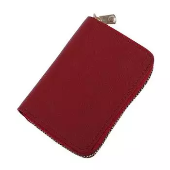 Женский кошелек для монет большой емкости на молнии с отделением для нескольких карт красный