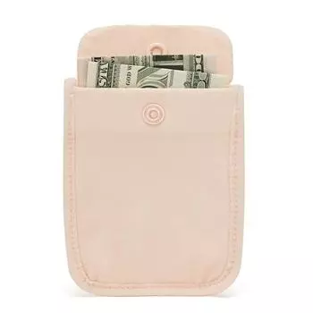Женский кошелек для монет, однотонный секретный дорожный кошелек с застежкой для денег, карманный ремень, хлопок для денежных ценностей чёрный