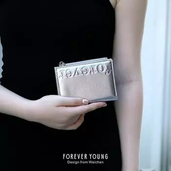 Женский кошелек Forever Young большой емкости для нескольких карт чёрный