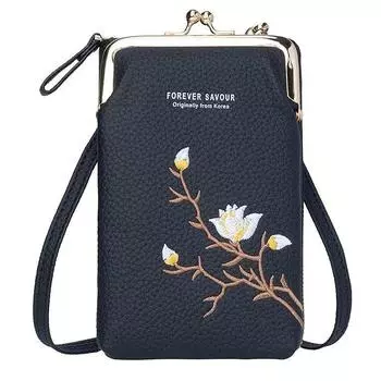 Женский кошелек из искусственной кожи для мобильного телефона, держатель для денежных карт, сумка через плечо, маленький ручной кошелек для девочек