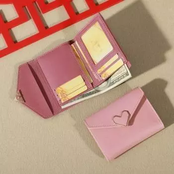 Женский кошелек из искусственной кожи, складной студенческий кошелек, модный женский кошелек, держатель для карт чёрный