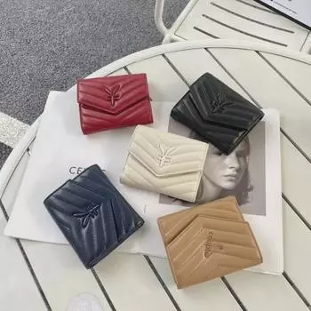 Женский кошелек из натуральной кожи большой вместимости с несколькими отделениями для карт, карманом на молнии и держателем для удостоверения личности белый