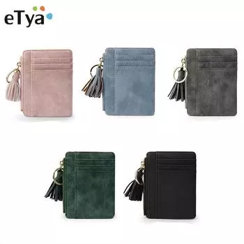 Женский кошелек, карман для монет, клатч, сумка для карт, женский короткий маленький держатель для карт на молнии, кожаный держатель для кредитных карт, кошельки чёрный