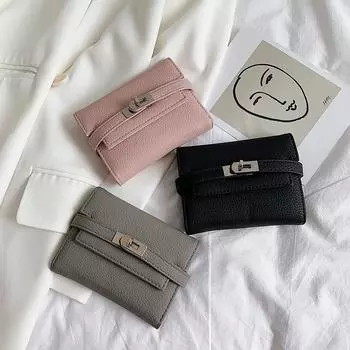 Женский кошелек легкий женский клатч модный замок удобный кошелек для монет None розовый