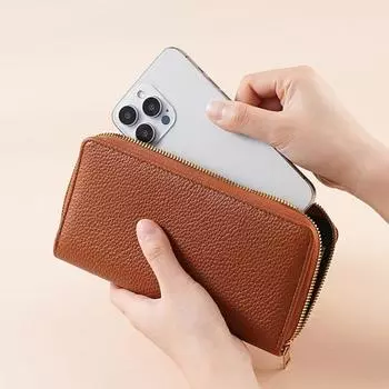 Женский кошелек на молнии, большой емкости, длинный кошелек, клатч для кредитных карт, наличных денег, для повседневного использования, покупок, работы синий