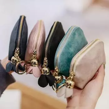 Женский кошелек на молнии из искусственной кожи с розой, кошелек, мини-сумка розовый