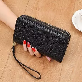 Женский кошелек с длинным замком-молнией, многофункциональный, вместительный, для монет, женский, легкий, роскошный