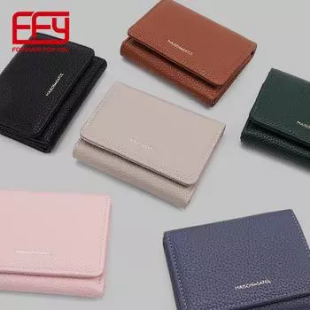 Женский кошелек тройного сложения с японским узором «Личи»: Высококачественный кошелек для монет большой вместимости с отделениями для нескольких карт. розовый