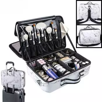 Женский косметичка из кожи аллигатора, кожаный профессиональный косметичка, кисточки, чемодан для макияжа, женская дорожная косметичка, косметичка