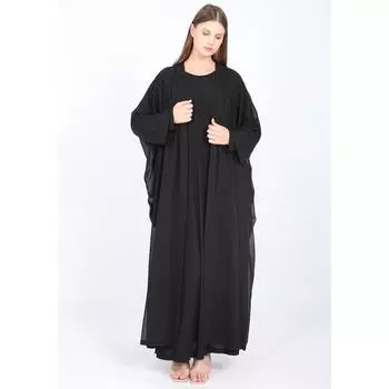 Женский костюм большого размера с длинным рукавом «летучая мышь» с двумя рукавами «Абая», черный
