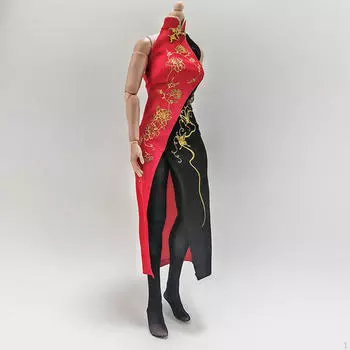 Женский костюм-ципао 1/6, простой в использовании, миниатюрная одежда из ткани, костюм для фигурок