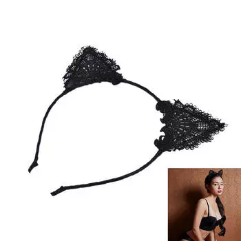 Женский костюм для девочек и детей с котом и котенком, вечерние кружевные повязки для волос, реквизит WACJY