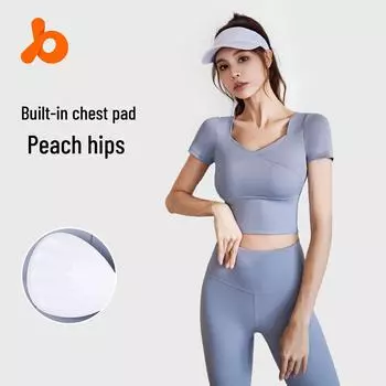 Женский костюм для йоги и фитнеса Juyitang с поддержкой живота и фиксированной подкладкой для груди L