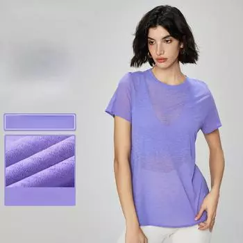 Женский костюм для йоги, верхняя часть, фитнес-спина, спортивная накидка с короткими рукавами S