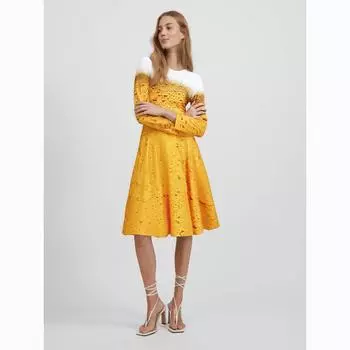 Женский костюм для Октоберфеста, костюм для выступлений, рабочий костюм с юбкой M жёлтый