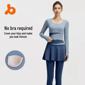 Женский костюм для похудения Juyitang Yoga Suit - телесного цвета, защита от воздействия окружающей среды, одежда для бега в помещении и фитнеса XXL