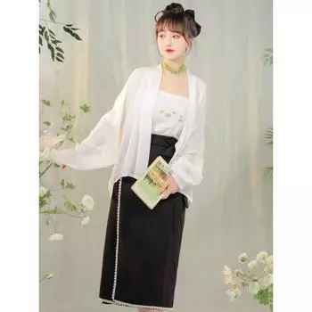 Женский костюм Ханфу в стиле династии Сун, комплект из трех предметов, элемент Хань L разноцветный