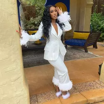 Женский костюм из двух предметов S ярко-розовый