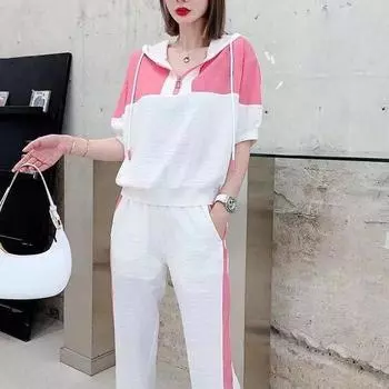 Женский костюм, кардиган и шаровары в стиле хип-хоп, спортивный костюм из двух частей, женский комплект из толстовки XL зелёный