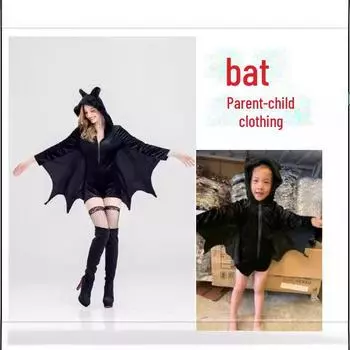 Женский костюм летучей мыши на Хэллоуин для косплея: Костюм для ролевой игры «Родитель-ребенок Бэтмен» children; M
